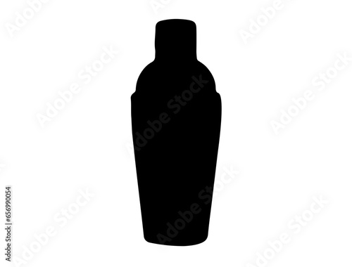 Cocktail shaker silhouette vector art white background
