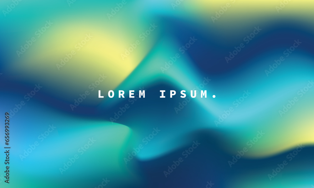 Colorful, fluid, and wavy gradient mesh background template copy space. Modern and dynamic colour gradation backdrop design for poster, banner, landing page, magazine, cover, or presentation page.