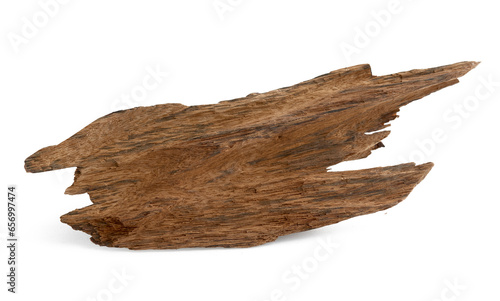 solid agarwood or agar wood (Oud) isolated on white background
