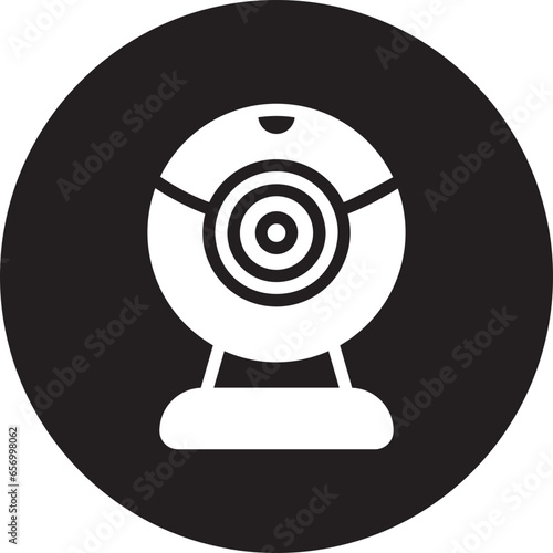 web cam glyph icon