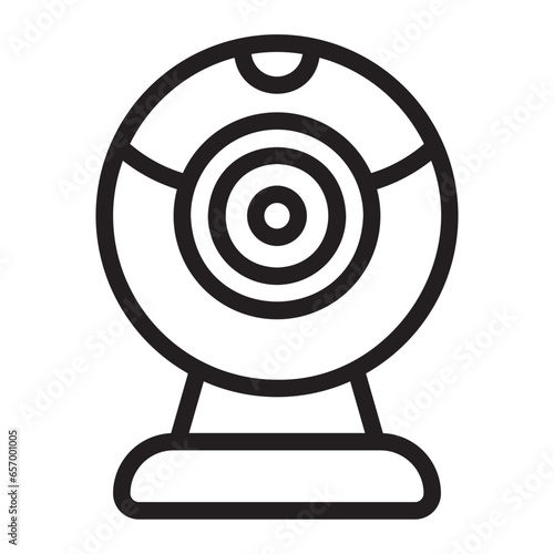 web cam line icon