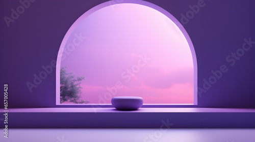 purple background for product presentation with shadow photo