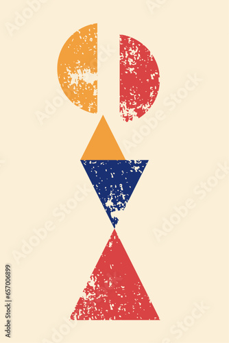 Abstract composition. Minimal geometric poster. 