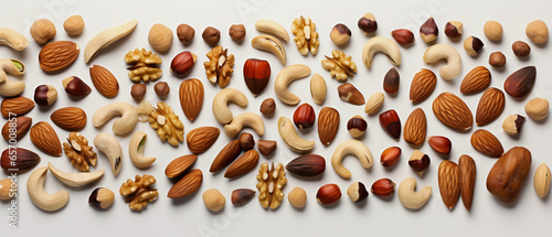 Edible nuts collection. Generative artificial intelligence