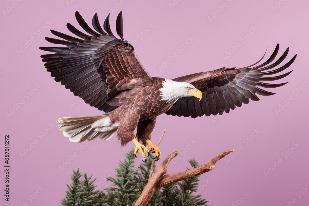 Obraz premium Bald Eagle Hunting