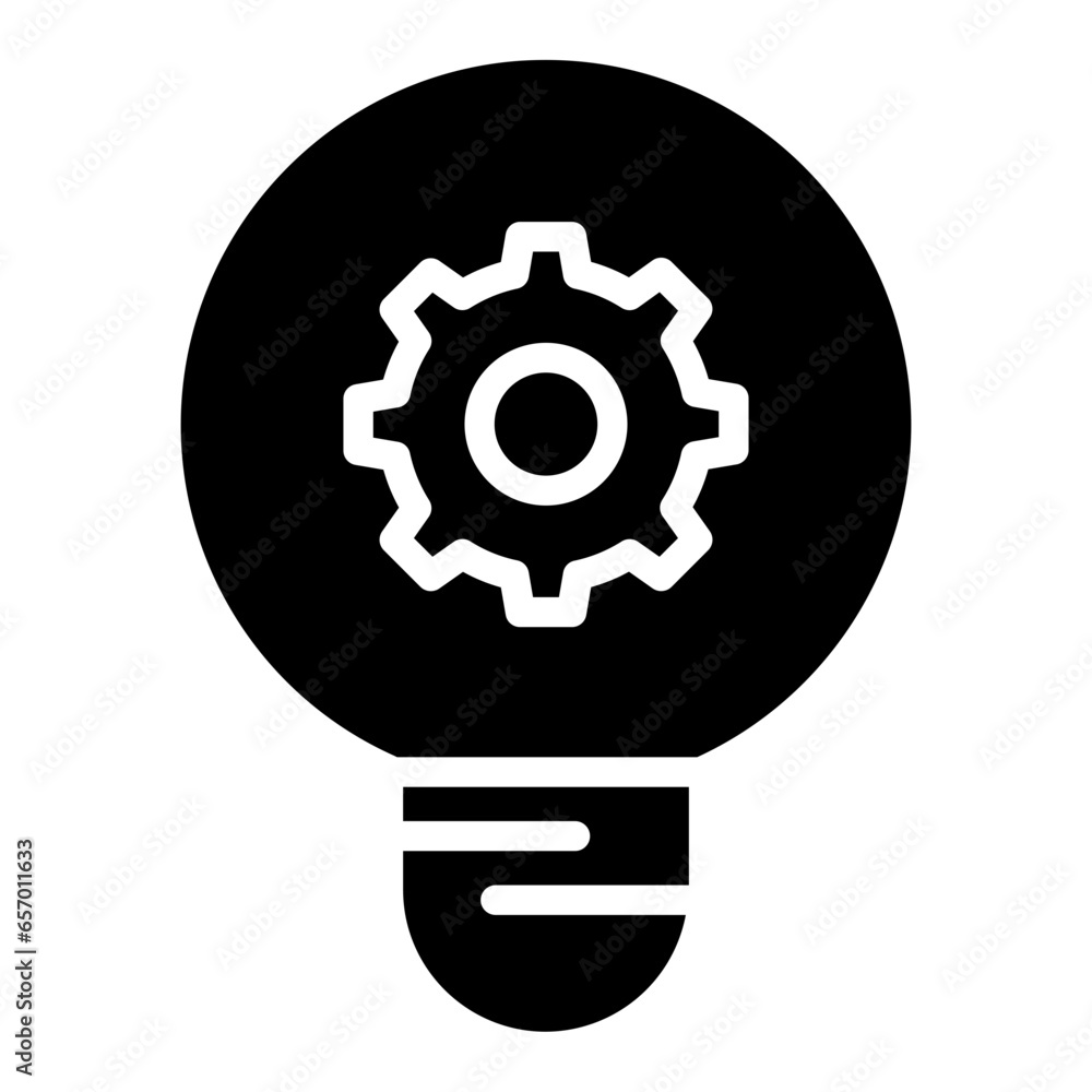 Solid Innovation Idea bulb icon Solid Innovation Idea bulb icon