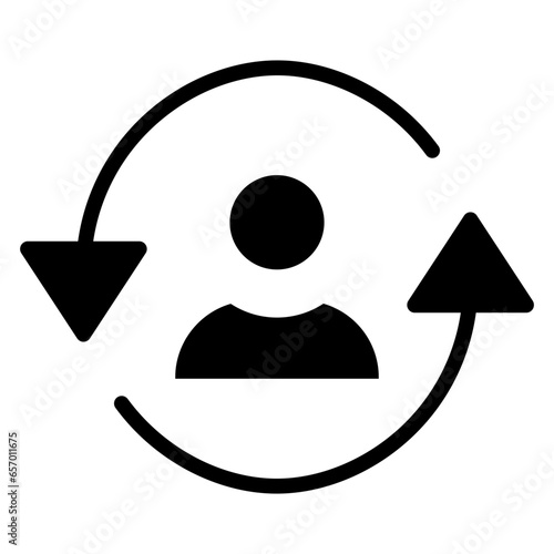 Solid  User Retention icon