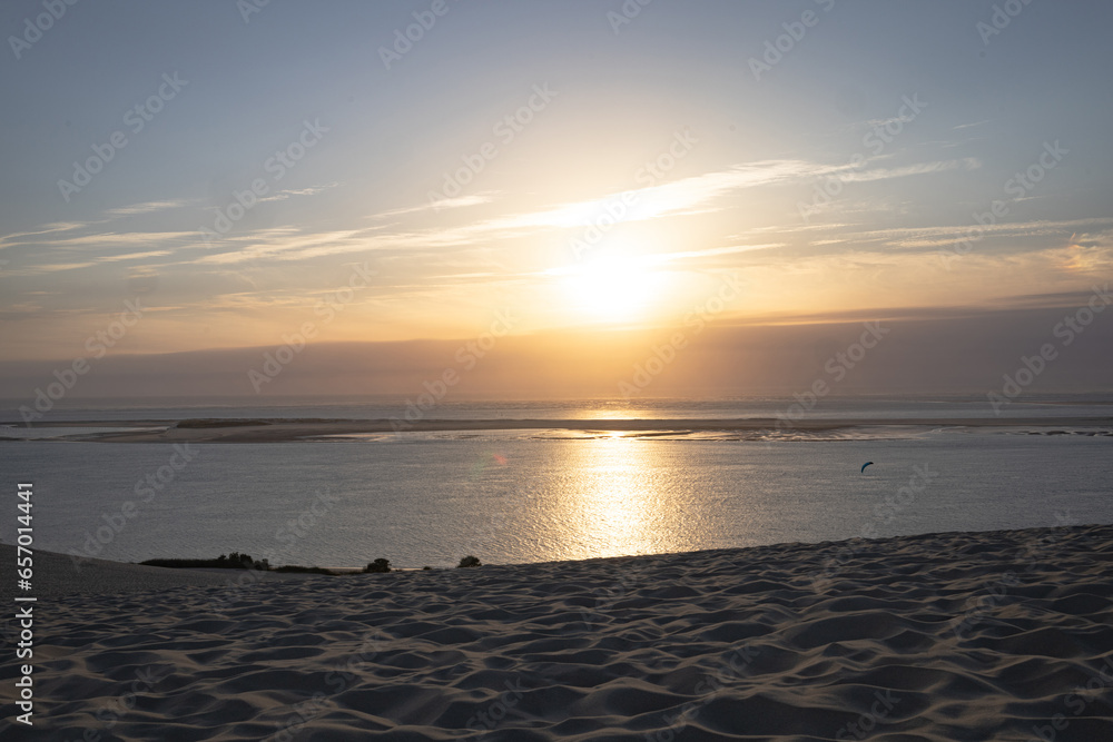 The Dune of Pilat in the Arcachon Bay, France. Calm and relaxation in the dunes