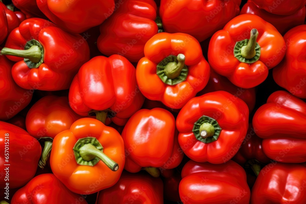 Texture of red and yellow peppers. Fresh pepper background Texture of red and yellow peppers. Fresh pepper background