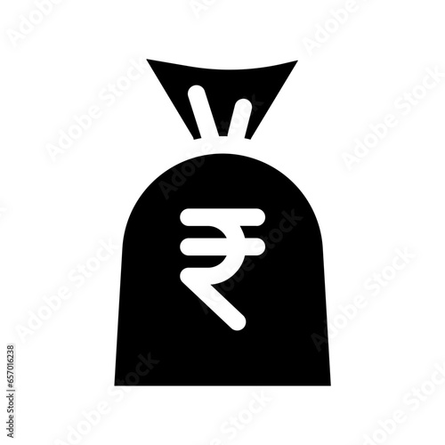Solid Rupees Shopping Bag icon