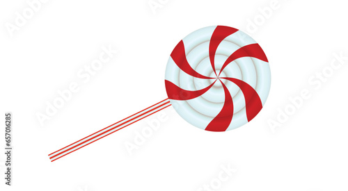 lollipop candy cane isolated on white background