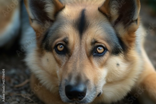 A young canine with soft fur and playful eyes. Generative AI © Thomas