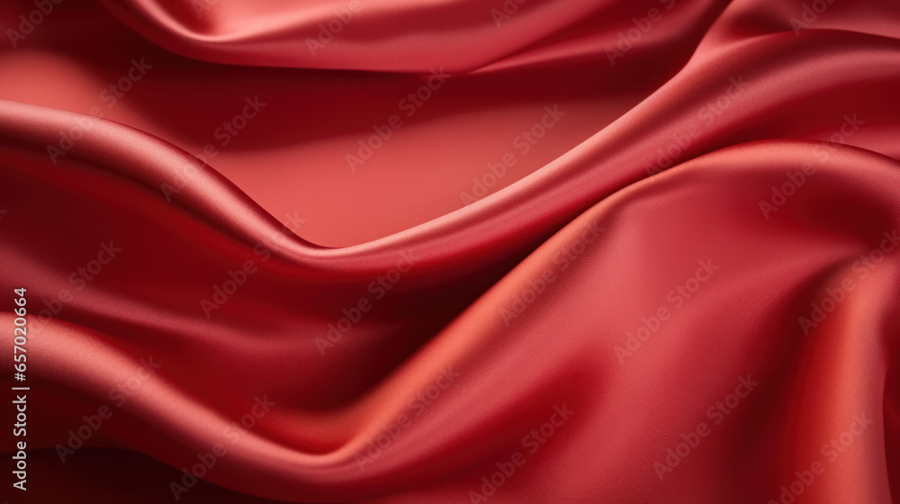 Obraz premium Red dynamic Cloth silk fabric background