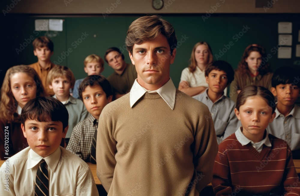 a classroom with his diverse multiethnic colleagues a classroom with his diverse multiethnic colleagues
