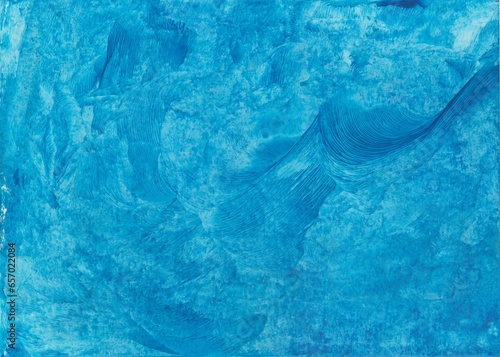 With the painting iron painted abstract wax encaustic pattern in blue