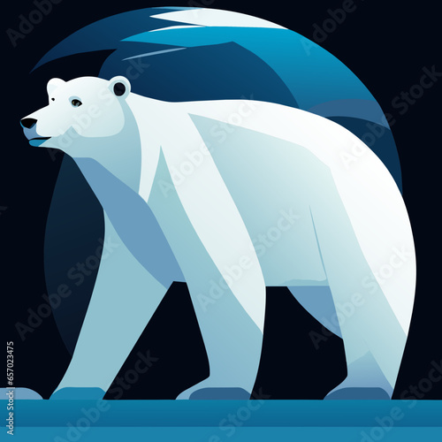polar bear in the night