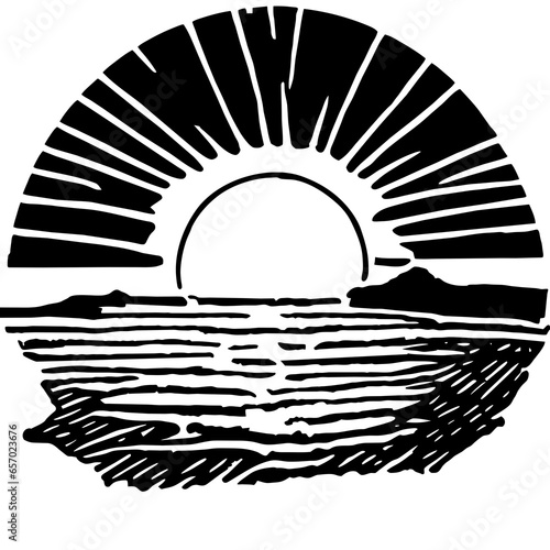 sunset and the sea