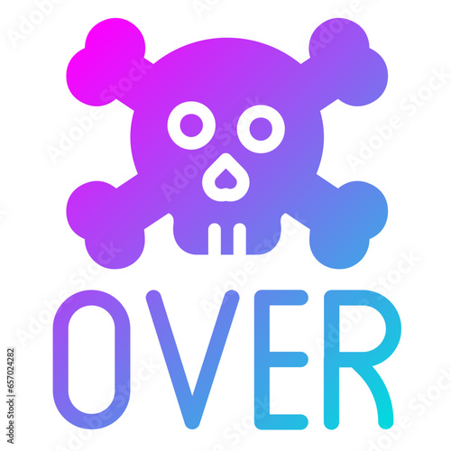 Game over Vector Icon Design Illustration