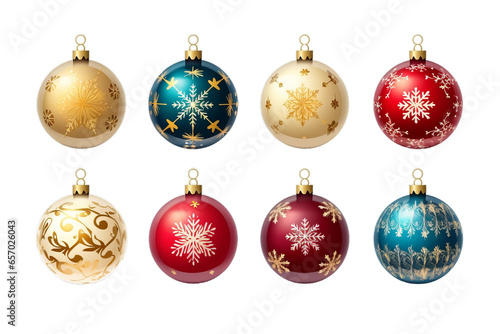 Christmas Balls isolated on a transparent background. Christmas decoration. Christmas concept