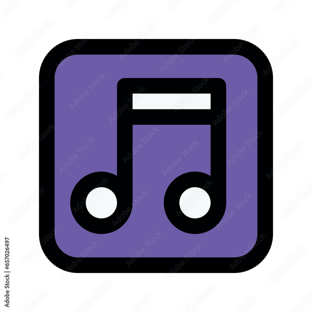 Illustration vector graphic icon of Music. Filled Line Style Icon. Multimedia Themed Icon. Vector illustration isolated on white background. Perfect for website or application design. Illustration vector graphic icon of Music. Filled Line Style Icon. Multimedia Themed Icon. Vector illustration isolated on white background. Perfect for website or application design.