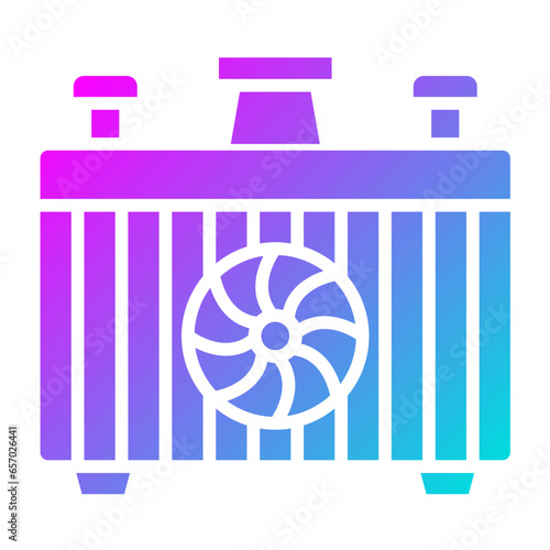 Car radiator Vector Icon Design Illustration