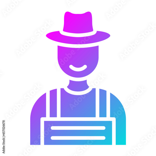 Farmer Vector Icon Design Illustration
