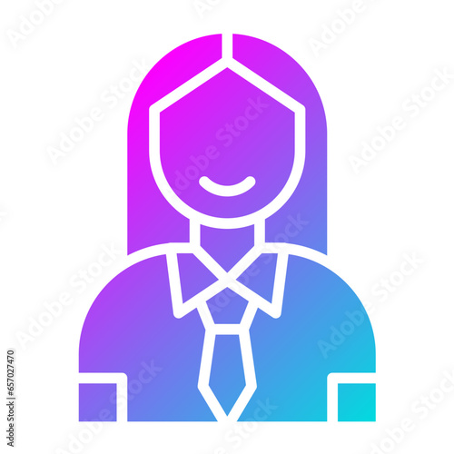 Businesswoman Vector Icon Design Illustration