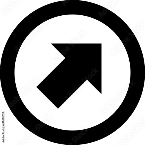Free Download up right circle icon - GFXLoad