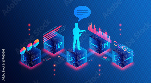 Data Storytelling Concept - 3D Illustration