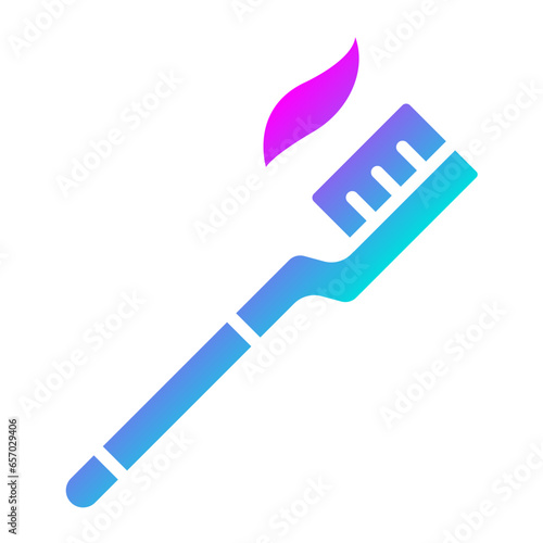 Toothbrush Vector Icon Design Illustration