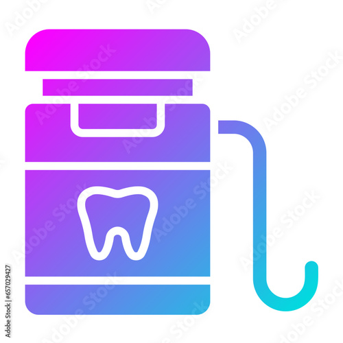 Dental Floss Vector Icon Design Illustration