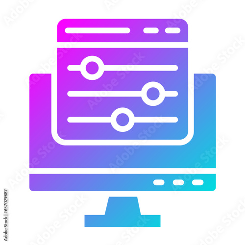 Color control Vector Icon Design Illustration