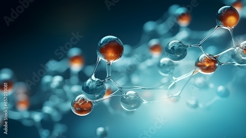 Science background with molecule or atom, Abstract structure for Science or medical background,