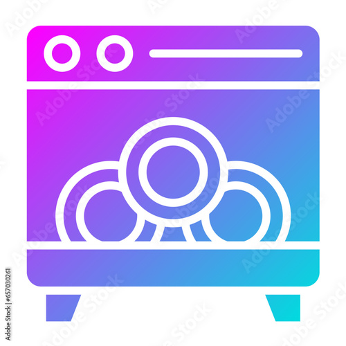 Dishwasher Vector Icon Design Illustration