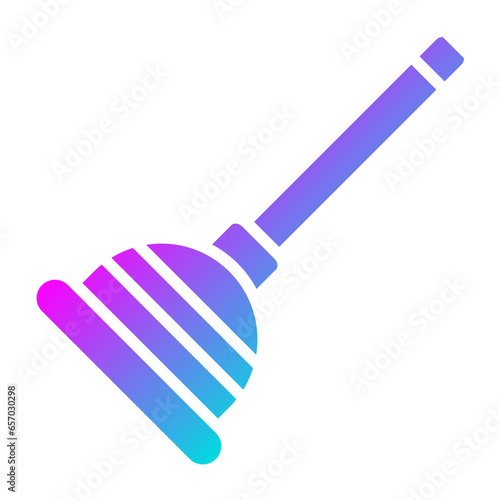 Plunger Vector Icon Design Illustration