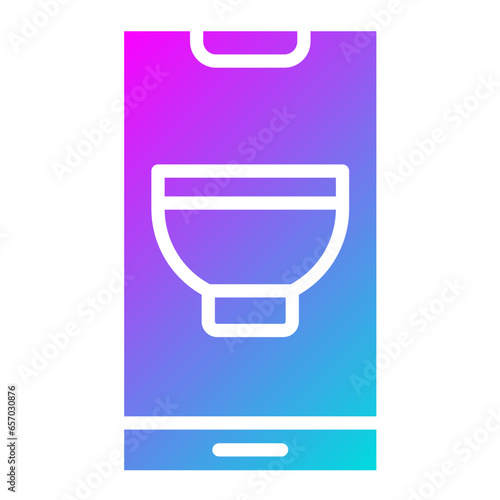 Mobile Recipe Vector Icon Design Illustration