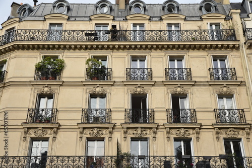 Immeuble bourgeois à Paris. France