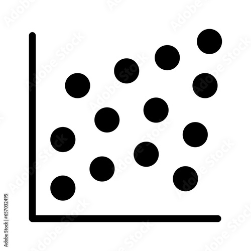 Solid Scatter graph icon