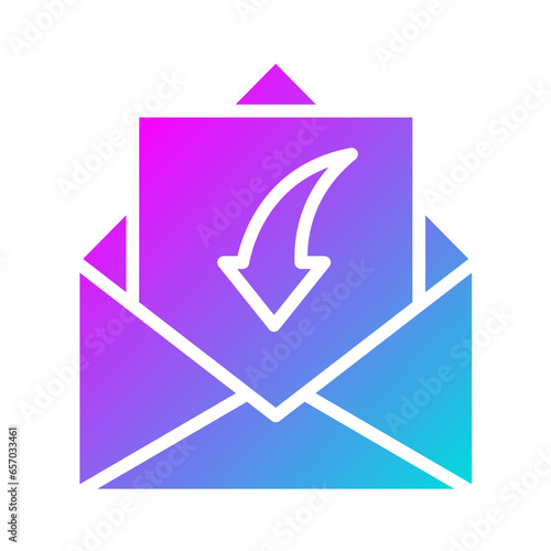 Receive Mail Vector Icon Design Illustration