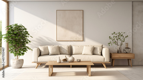 Modern interior design of apartment living room