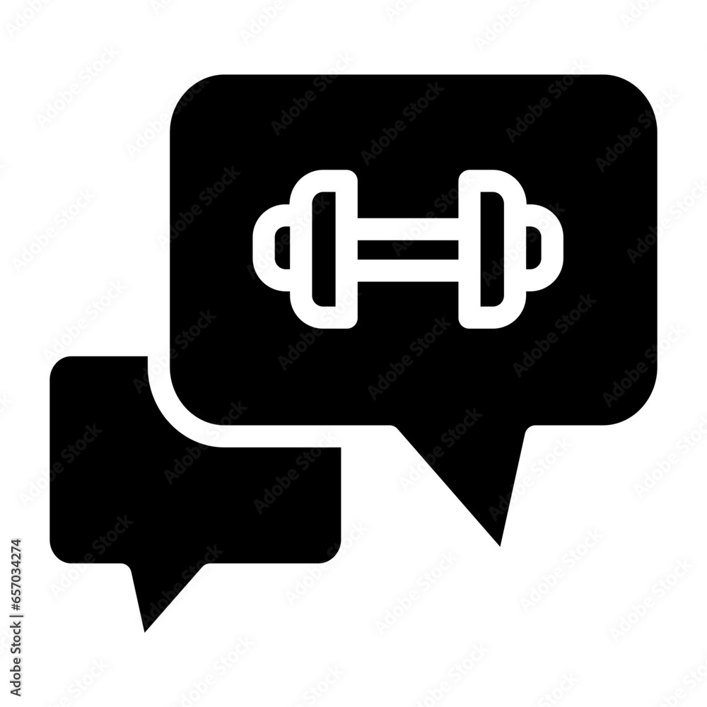 Fototapeta premium Solid Real Estate Chat icon