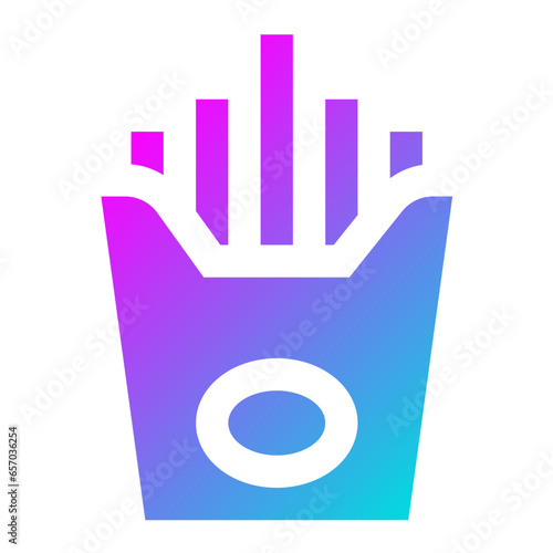 French Fries Vector Icon Design Illustration