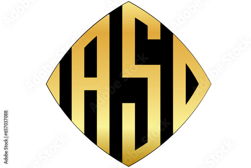 ASD, AS, SD, logo. Abstract initial monogram letter alphabet logo design