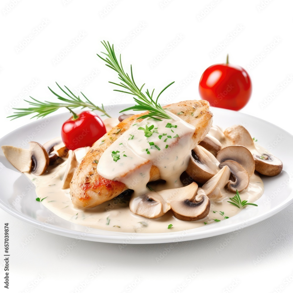 Chicken Fillet in Cream Sauce w Mushrooms Chicken Fillet in Cream Sauce w Mushrooms