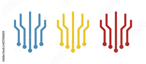 Kubernetes icon, connections on a white background, vector illustration