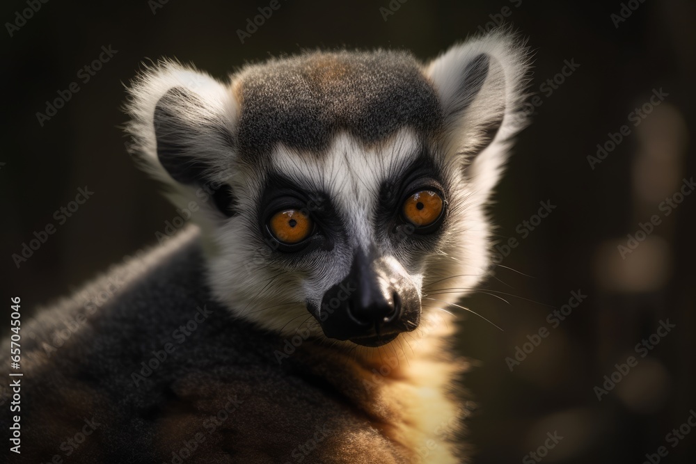 An adorable small animal with captivating orange eyes An adorable small animal with captivating orange eyes