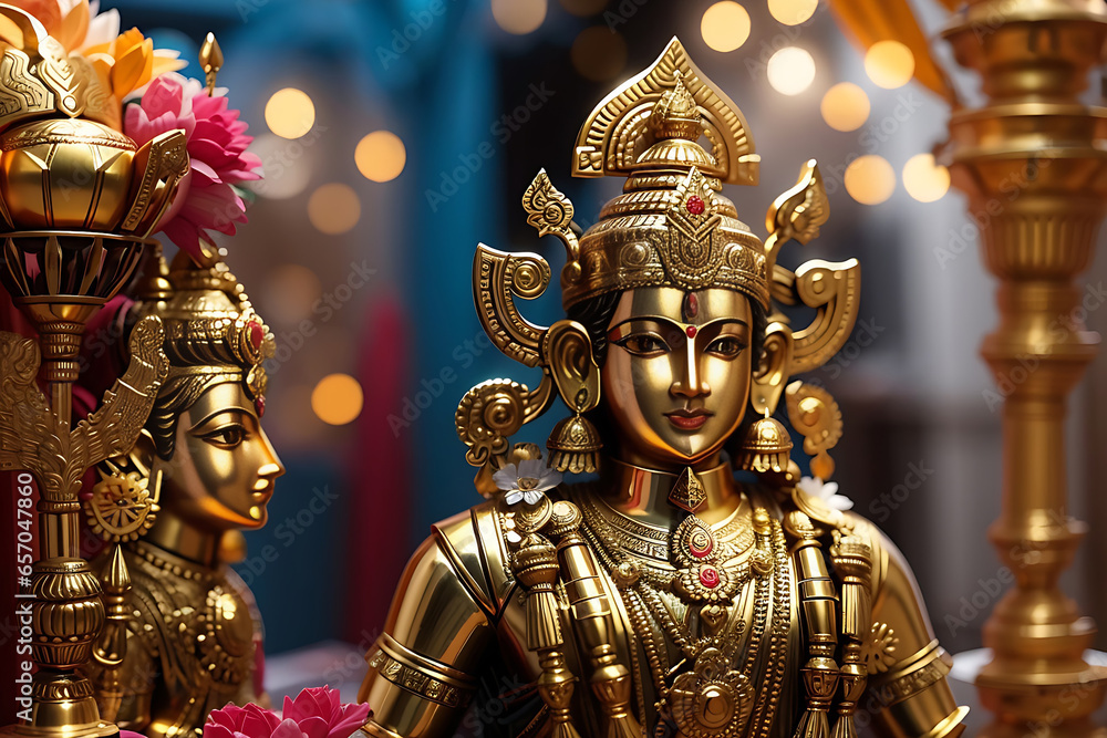 Obraz premium golden buddha statues