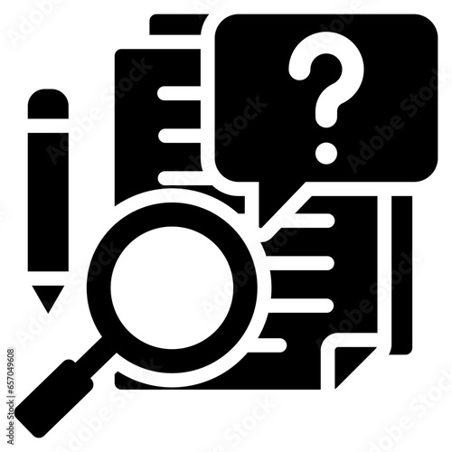 Survey Questions Glyph Icon