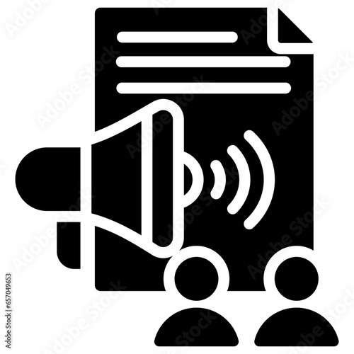 Public Infomation Glyph Icon