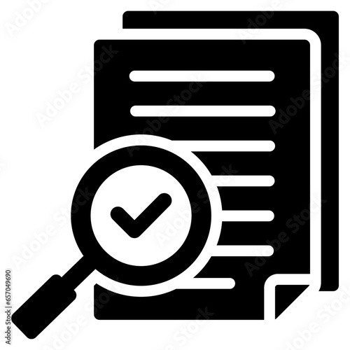 Check Data Files Glyph Icon